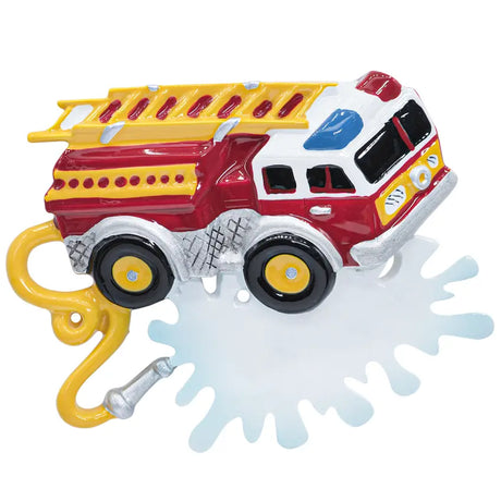 Personalized Firetruck Christmas Ornament