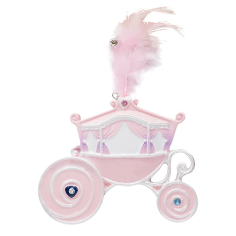 Personalized Princess Carriage Christmas Ornament for Kids Girls