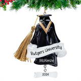 Personalized Graduation Gown Christmas Ornament