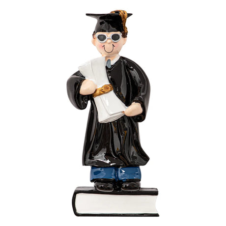 Personalized Graduate Boy Christmas Ornament