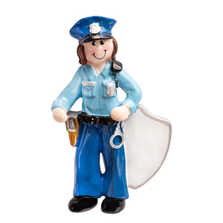 Personalized Policewoman Christmas Ornament - Woman Cop