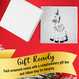 Personalized Zebra Christmas Ornament