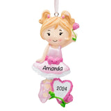 Personalized Ballet Girl Christmas Ornament