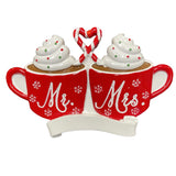 Personalized Mr and Mrs Mug Christmas Ornament