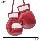 Christmas boxing ornament personalized with a name or message, featuring detailed gloves. A unique and thoughtful holiday gift for boxing enthusiasts.