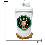 Celebrate the holidays with custom coffee cup Christmas ornaments, featuring personalized designs and festive charm, perfect for adding a unique touch.