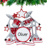 Add a personalized touch to your holiday decor with a custom drum set ornament, featuring unique designs and musical details that celebrate your love for drumming.