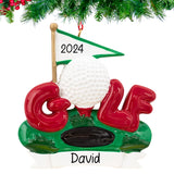 Unique custom golf ornaments for Christmas, ideal for adding a sporty touch to your holiday decor. Personalize for a special festive touch!