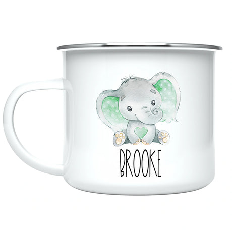 Custom kids elephant mug for hot cocoa, a charming and playful drinkware perfect for cozy moments.