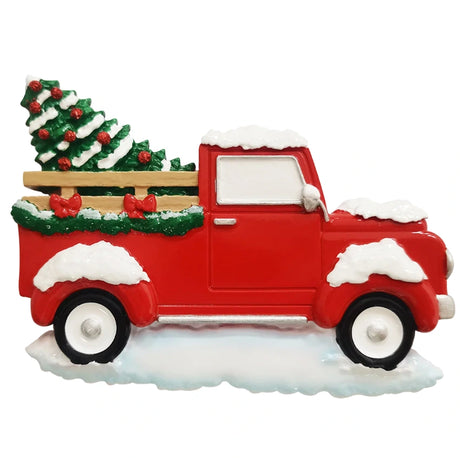 Celebrate the season with a custom red truck Christmas ornament from Gift Shopie.