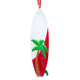 Customize your holiday decor with a custom surfboard ornament, perfect for beach and surfing enthusiasts.