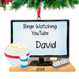 Custom television Christmas ornament, a unique and fun keepsake for TV lovers.