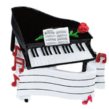 Customized Christmas ornaments like piano, prepared for music lovers.