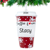 You can make more colorful your decoration with Customized coffee ornament for Christmas.