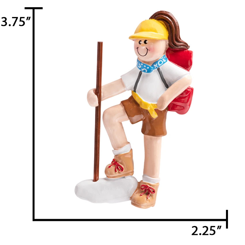 Add a unique touch to your Christmas decor with a customized hiking girl ornament, featuring personalized designs and outdoor themes for hiking enthusiasts.