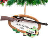 Explore customized hunting ornaments featuring personalized designs and outdoor themes, perfect for adding a unique touch to holiday decorations for hunting enthusiasts.