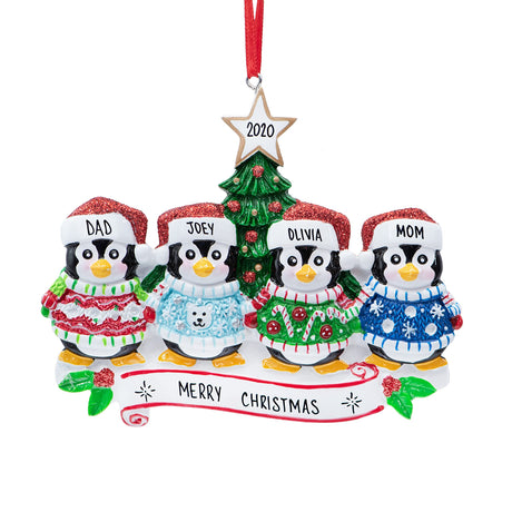 Create memories with a customized penguin family Christmas ornament from Gift Shopie. Shop today!