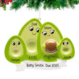 Family of 5 pregnancy personalized Xmas ornament, a heartwarming decoration for family.