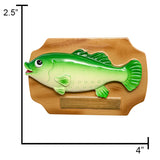 Fish bass on plaque Christmas ornament personalized, a memorable decoration.