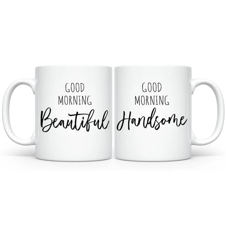 Good morning mugs for boyfriend and girlfriend, a sweet gift to brighten their mornings together.