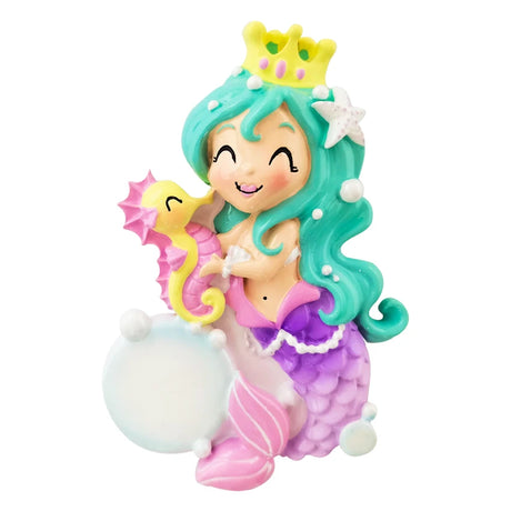 Make the holidays magical with a kids mermaid Xmas ornament personalized by Gift Shopie.