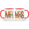 Mr. and Mrs. custom coffee mug set, a delightful gift celebrating love and shared moments.