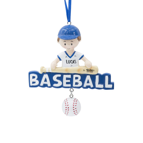 Personalized baseball ornament is made for baseball lovers. Add your decoration now!