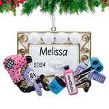 Personalize your holiday decor with a charming hair stylist Christmas ornament.