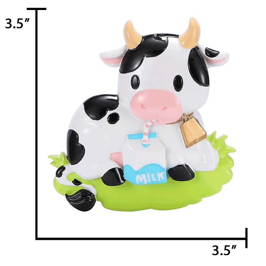 Bring farmyard fun to your tree with a personalized cow Christmas ornament from Gift Shopie.