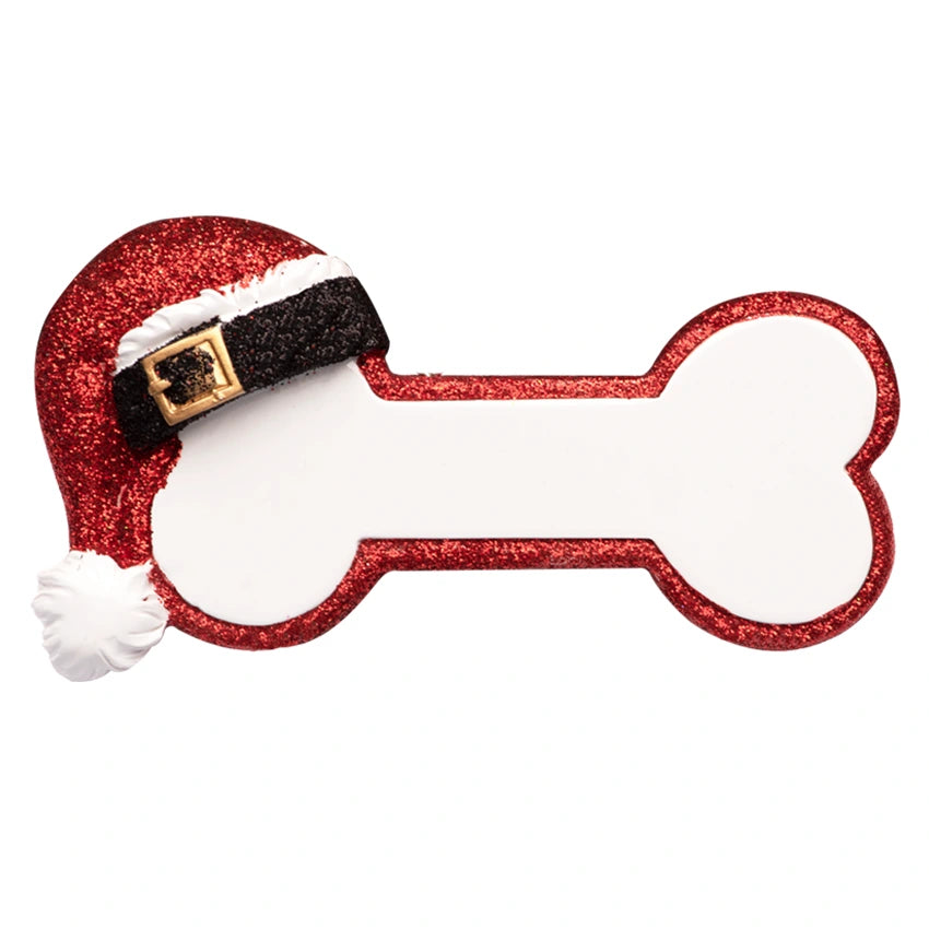 Personalized dog bone Christmas ornament, a heartfelt keepsake to enjoy with furry friends.