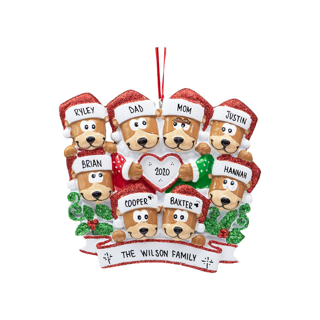 Celebrate your family with a personalized brown bear family ornament from Gift Shopie. Shop today.