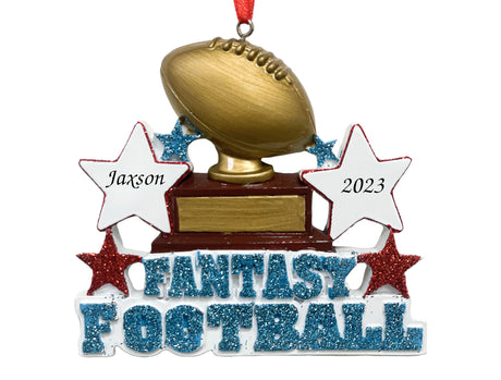 Score big this season with a personalized fantasy football Christmas ornament from Gift Shopie.