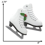 Personalized figure skates ornament, perfect for skating enthusiasts. Customize with unique details for a special touch.