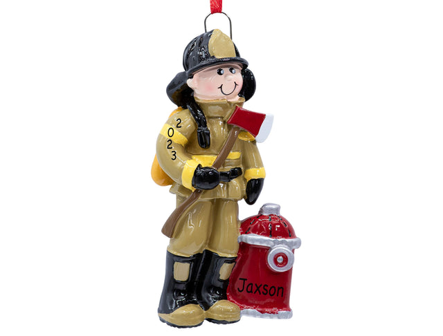 Celebrate your hero with a personalized fireman Christmas ornament from Gift Shopie. Shop now!