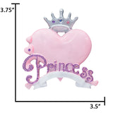 Personalized princess Christmas ornament with custom name, perfect for adding a royal touch.