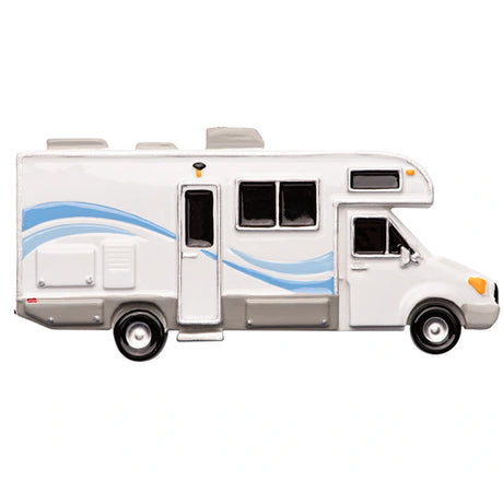 Personalized RV Windstream camper Christmas ornament, perfect for adventure lovers.