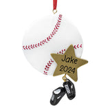 Personalized soccer ball ornament with special name and charming design.