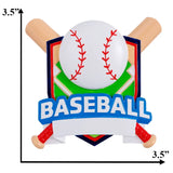 Personalized sport ornaments featuring a baseball theme, perfect for baseball enthusiasts and sports-themed decorations.