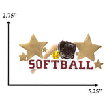 Elevate your decorations with our personalized sport ornaments, featuring a delightful softball motif.