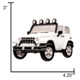 Personalized white Jeep ornament, a fun and custom keepsake for Jeep enthusiasts and adventurers