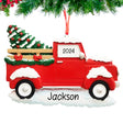 Add a rustic touch to your holidays with a red truck Christmas ornament customized by Gift Shopie!